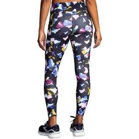 Brooks Women Method 3/4 Abstract Floral Print Leggings Athleisure Size Large - Picture 12 of 12